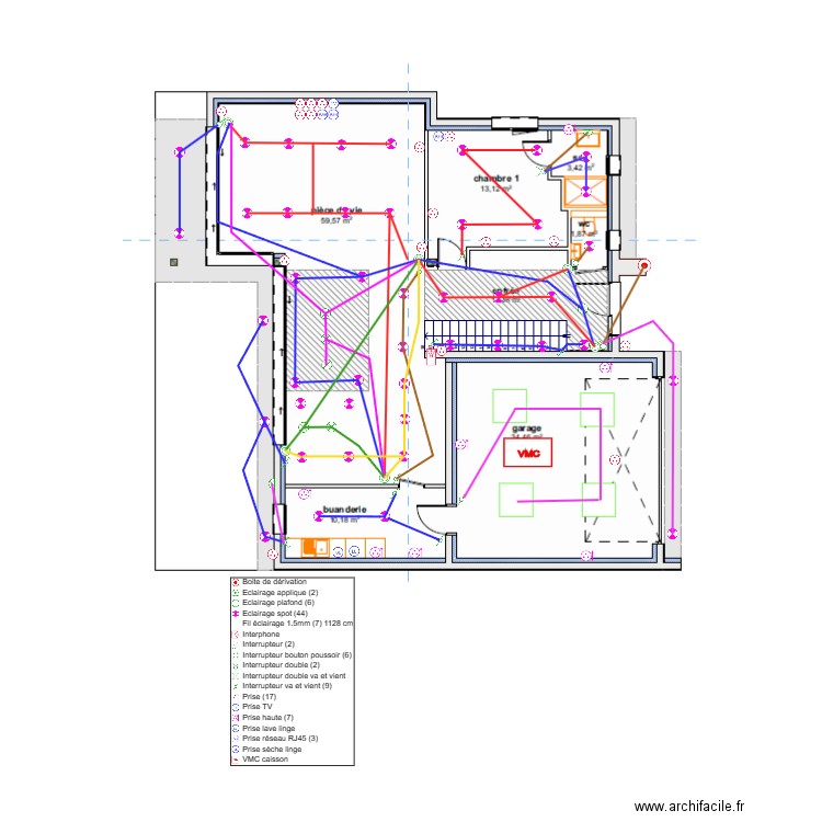 BERHUY-PLAN ELECTRIQUE RDC-25-05-2023 V2. Plan de 0 pièce et 0 m2