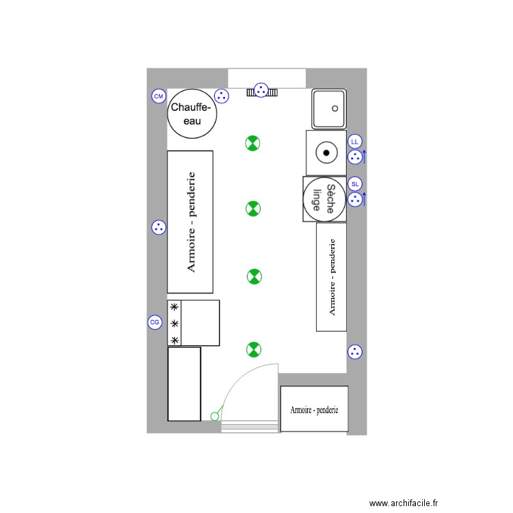 Granges Buanderie. Plan de 0 pièce et 0 m2