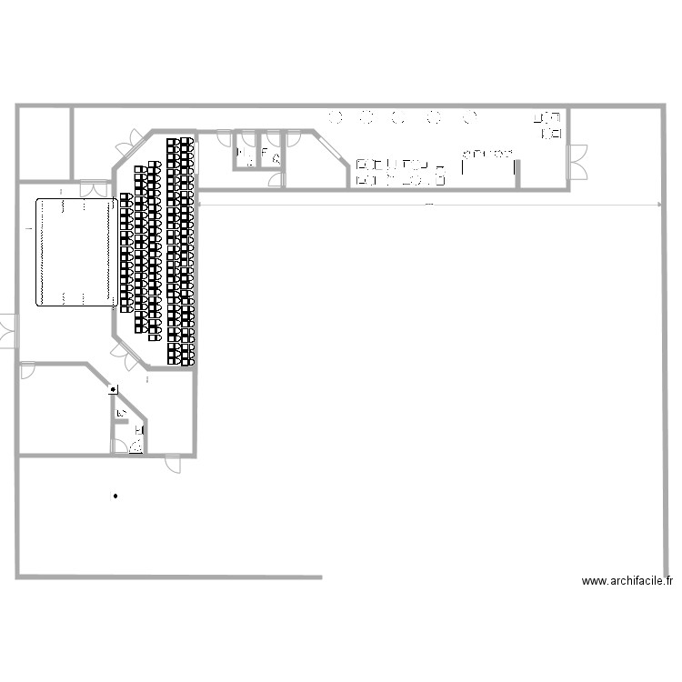 theatre. Plan de 0 pièce et 0 m2