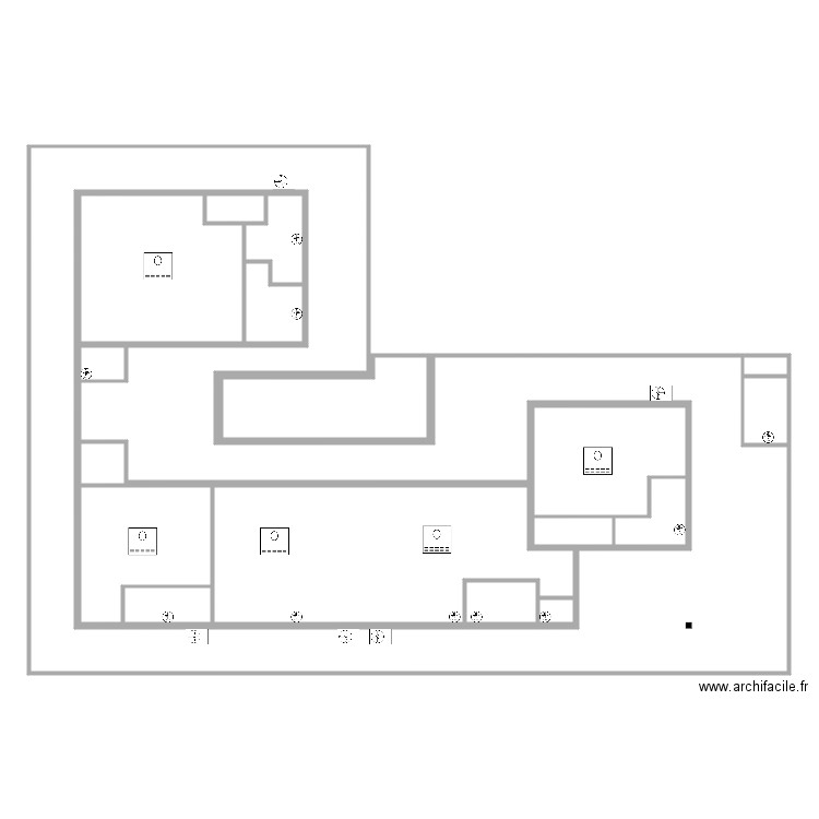 fan ventilation. Plan de 18 pièces et 494 m2