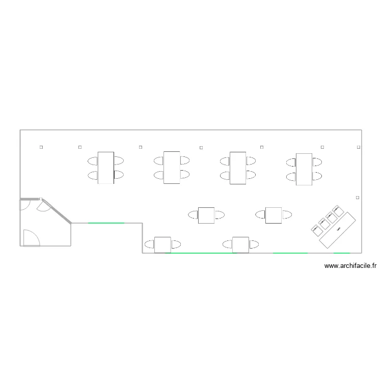 Terasse resto. Plan de 