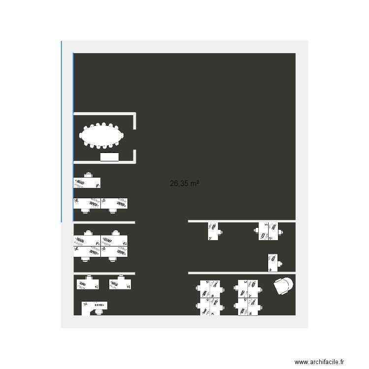 SGA DF. Plan de 1 pièce et 26 m2