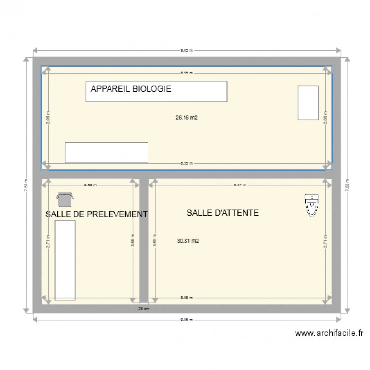 LABORATOIRE BIOLOGIE. Plan de 0 pièce et 0 m2