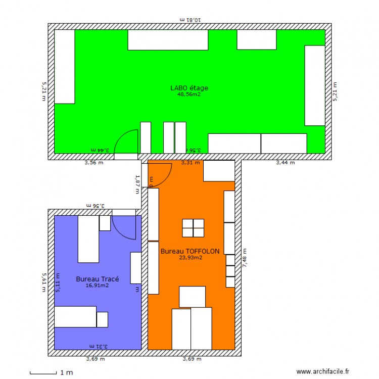 Mes bureaux étage GME. Plan de 0 pièce et 0 m2