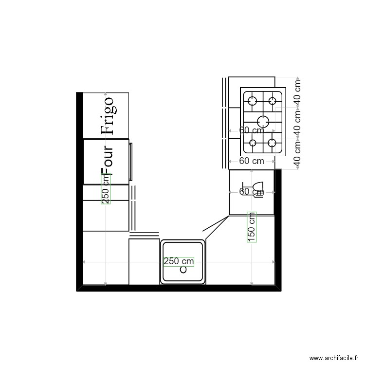 Cuisine ROLLEGEM. Plan de 0 pièce et 0 m2