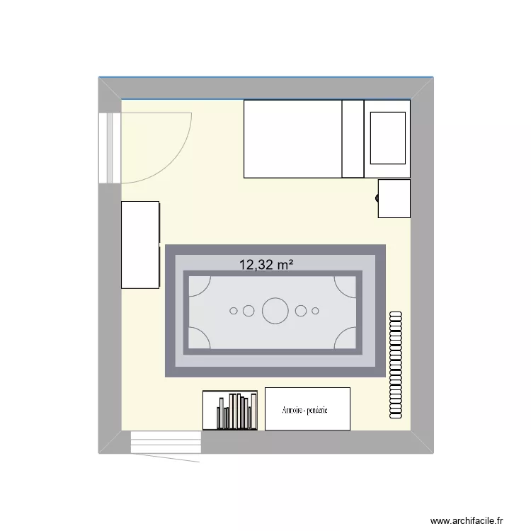 chambre Albin. Plan de 