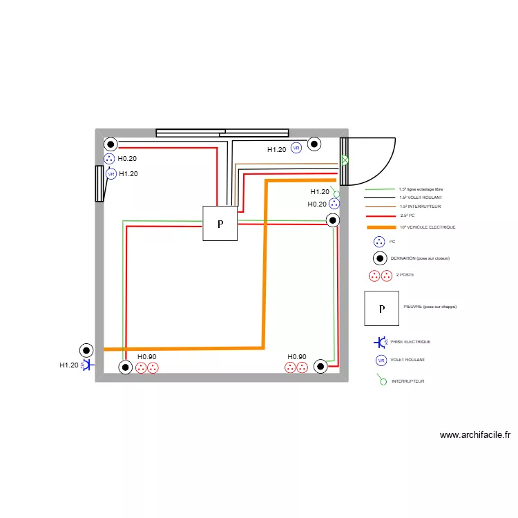 FABIEN plan. Plan de 1  et 16 m²