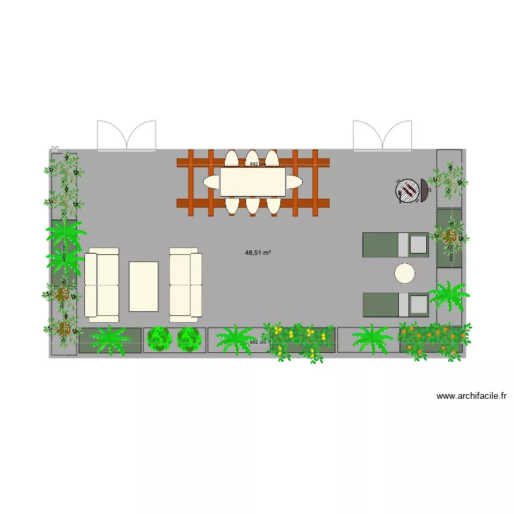 TERRASSE ROM1. Plan de 