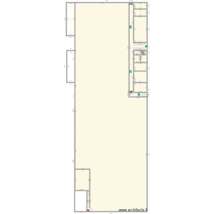 plan extinteur LP 1er. Plan de 13 pièces et 2451 m2