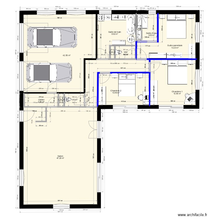 Future maison v2. Plan de 0 pièce et 0 m2