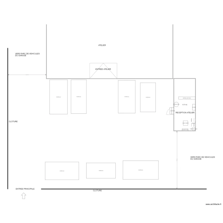 GARAGE MELLOT. Plan de GARAGE MELLOT. Plan de
