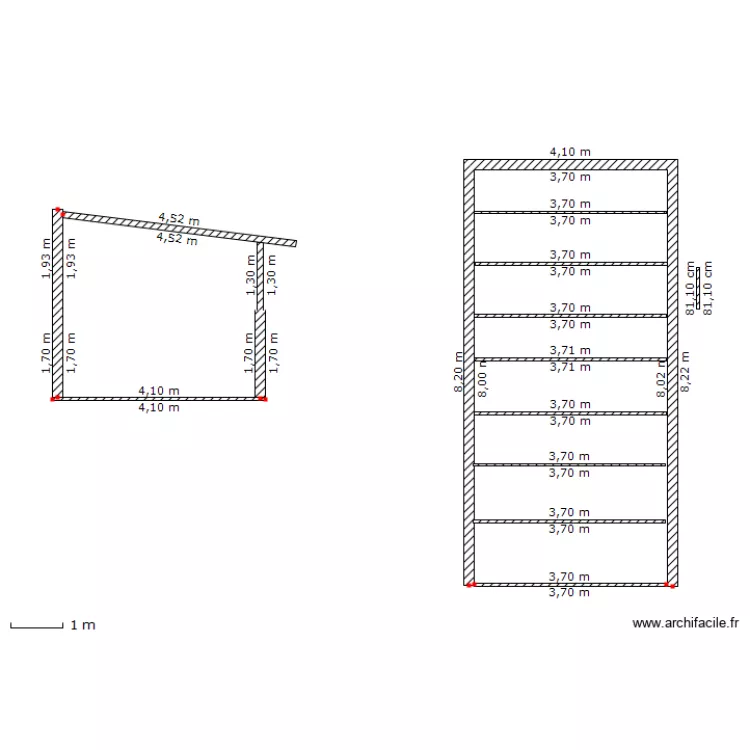 Carport camping car. Plan de 