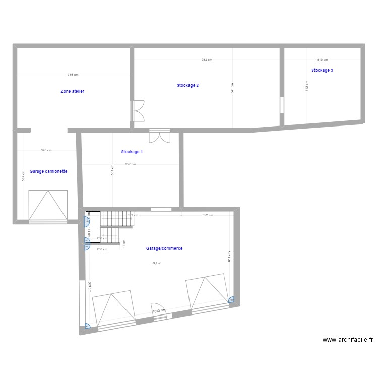 Rez LEUZE. Plan de 0 pièce et 0 m2