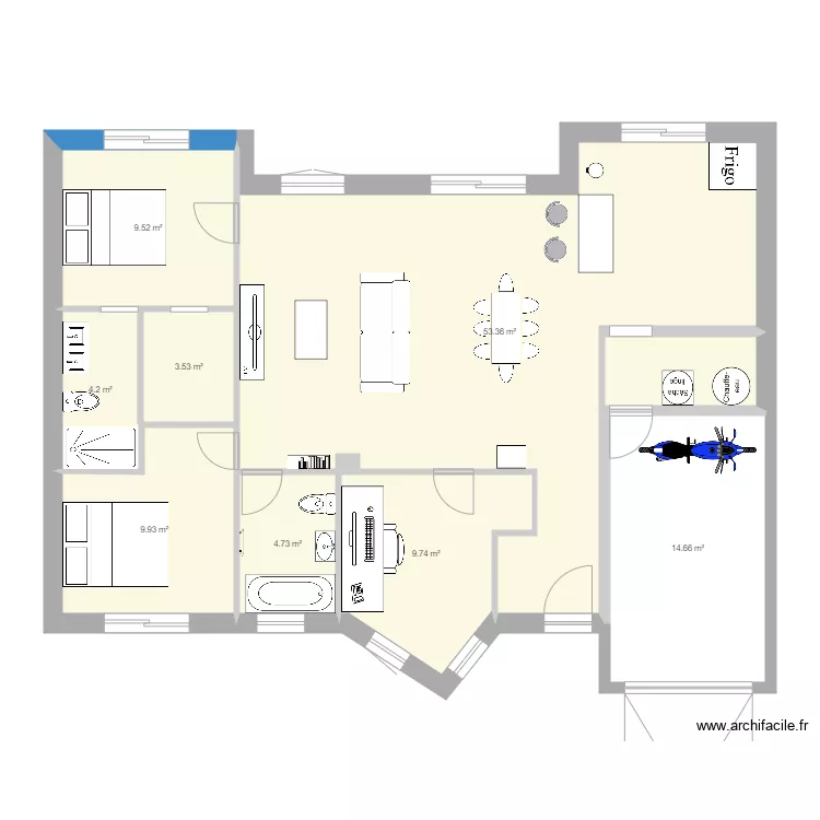 Franqeuvillette. Plan de 