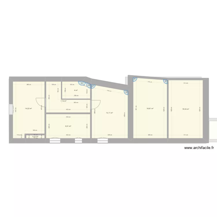 Saint-L&eacute;on Bourg - plan r&eacute;el avec extension. Plan de 