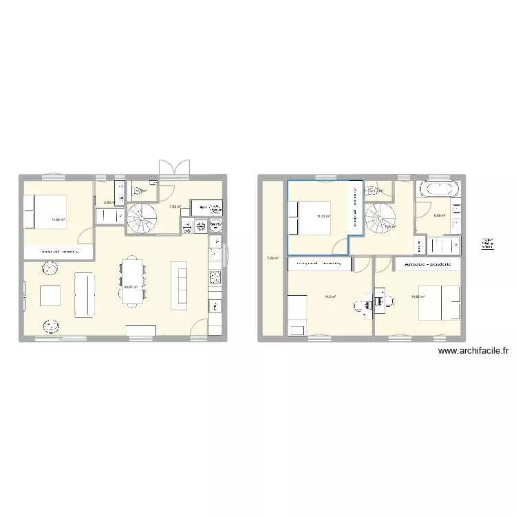 maison lafayette V6. Plan de 