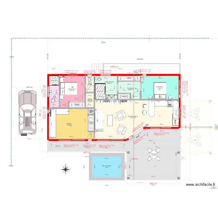 la Balinaise Brique. Plan de 0 pièce et 0 m2
