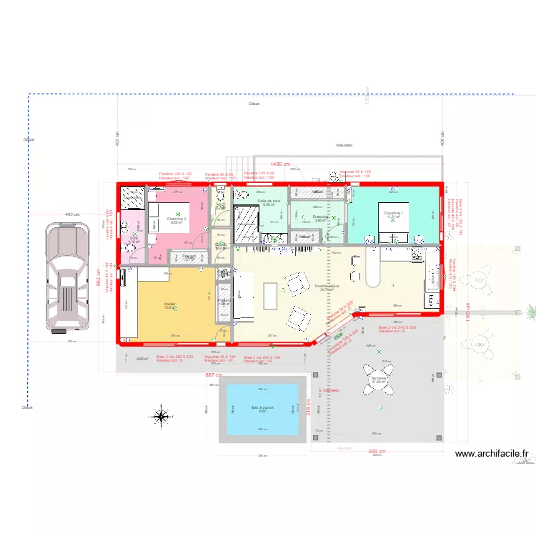 la Balinaise Brique. Plan de la Balinaise Brique. Plan de