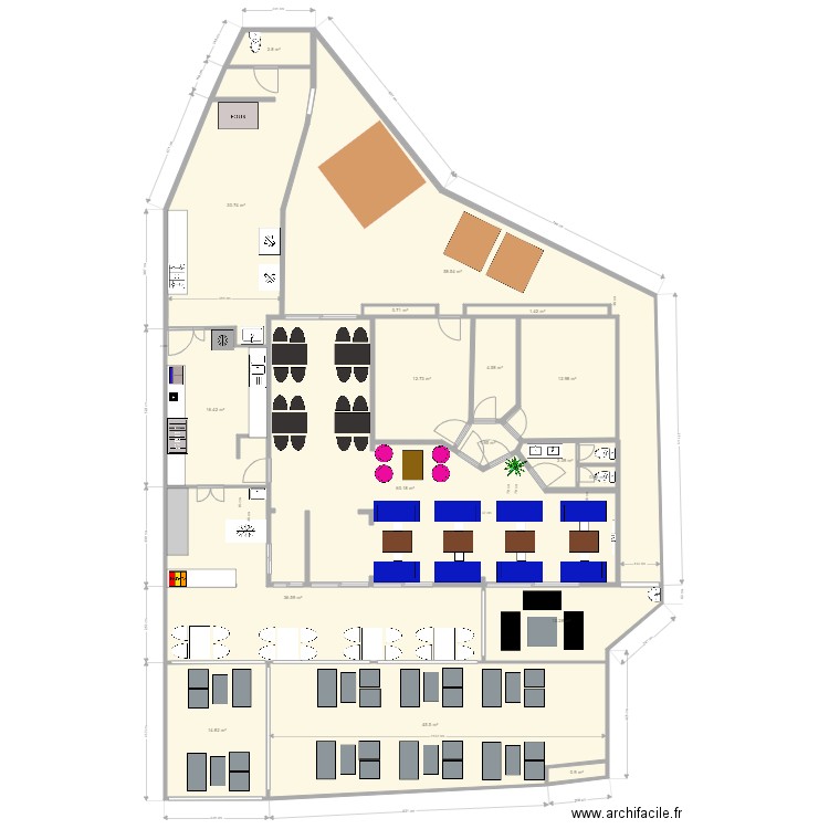 PLAN APRES MODIF. Plan de 18 pièces et 317 m2