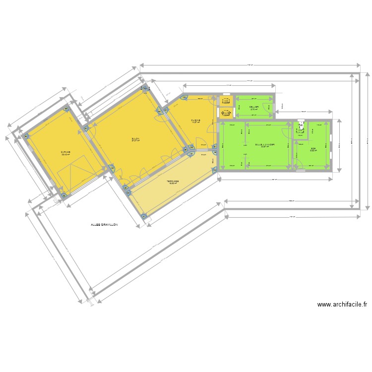 MODIFICATION PC 1. Plan de 10 pièces et 138 m2