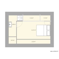 plan etage avec 1 chambre etage