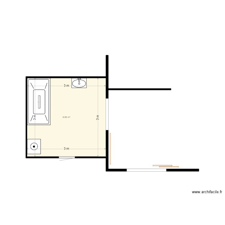 SdB FINAU. Plan de 0 pièce et 0 m2