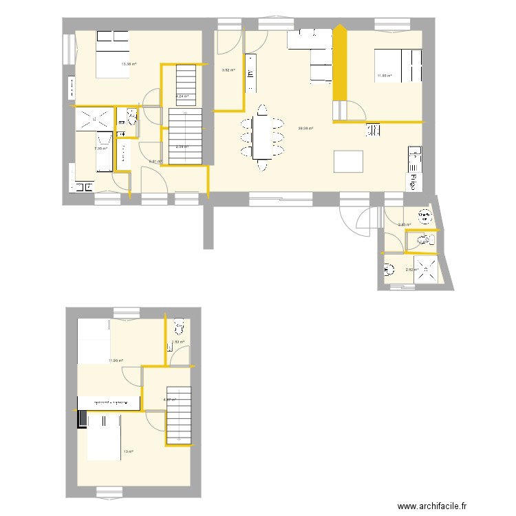 maison projet V2. Plan de 0 pièce et 0 m2