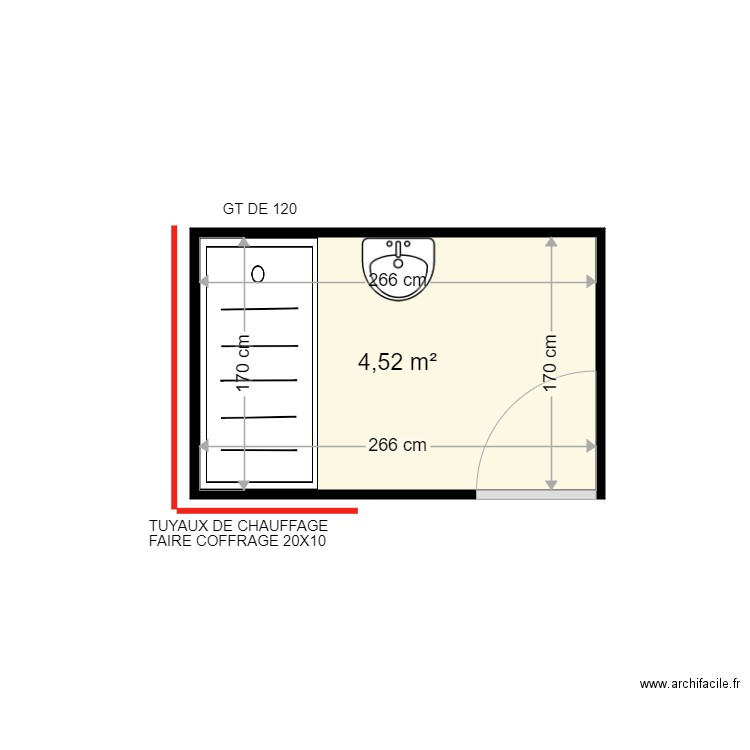 BERNARD ANDRE . Plan de 1 pièce et 5 m2