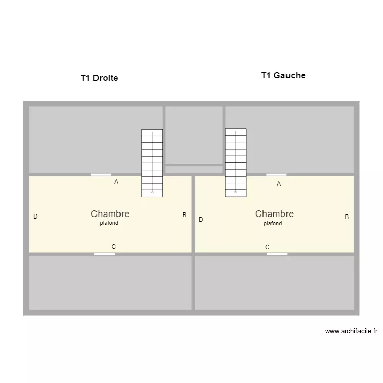 T1 4e niveau. Plan de 
