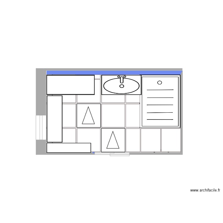 SalleBain 60x60. Plan de 0 pièce et 0 m2