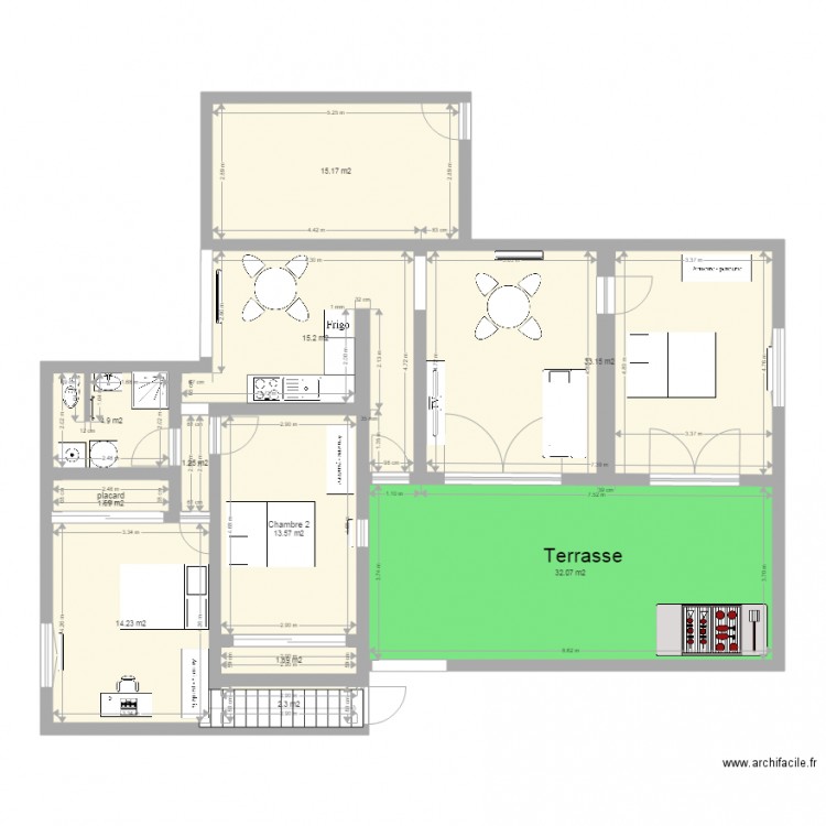 Appartement vert  Modifier 16 05 2016. Plan de 0 pièce et 0 m2