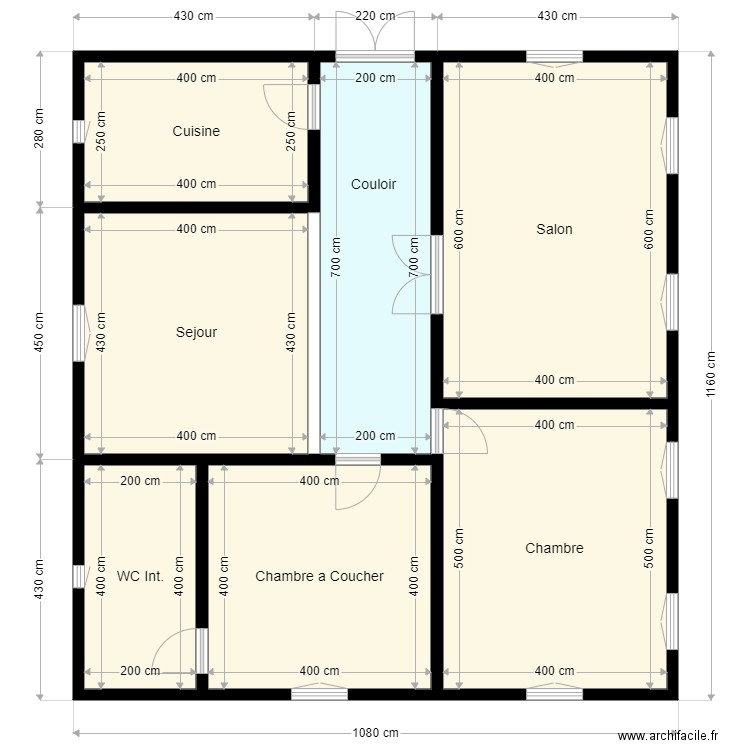 Plan de terrain de Client 36 26 48 48. Plan de 7 pièces et 109 m2