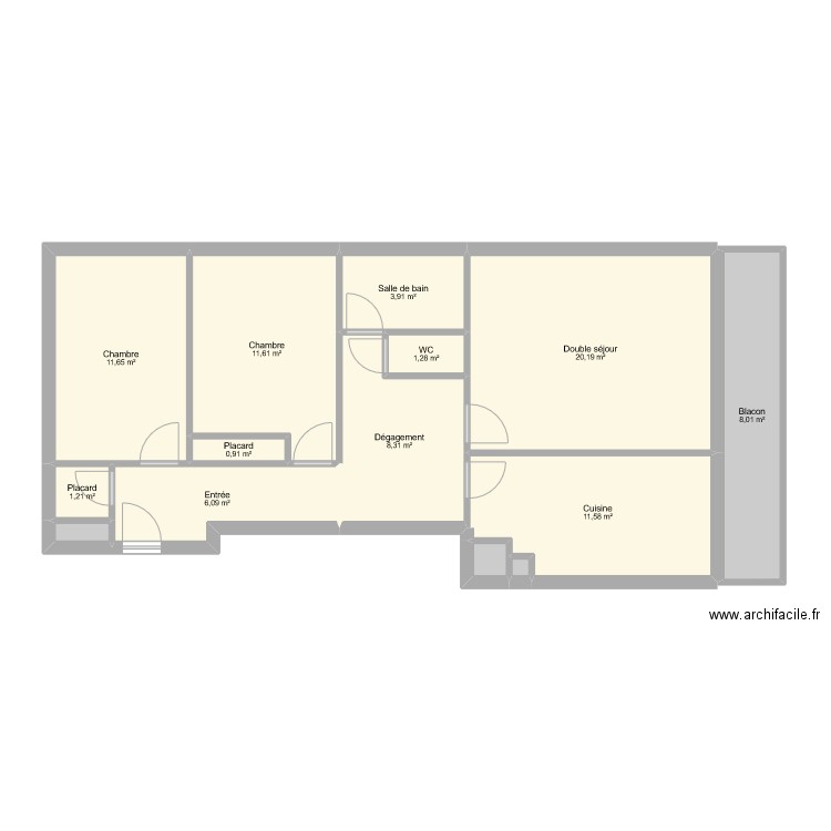 L A R UE L L E - POGNON. Plan de 0 pièce et 0 m2