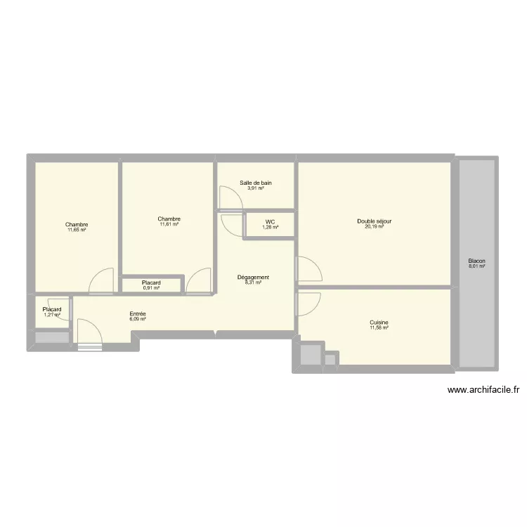 L A R UE L L E - POGNON. Plan de 