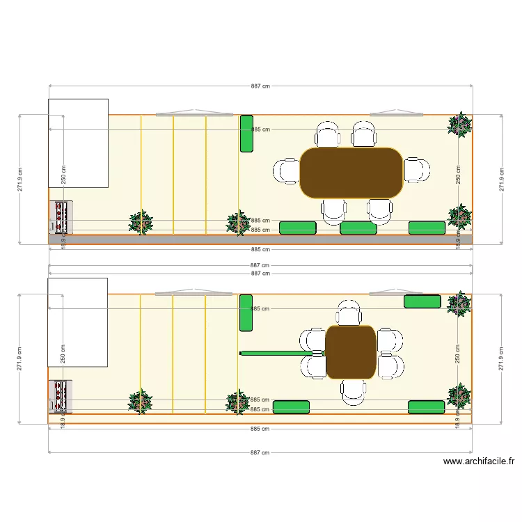 TERRASSE. Plan de 