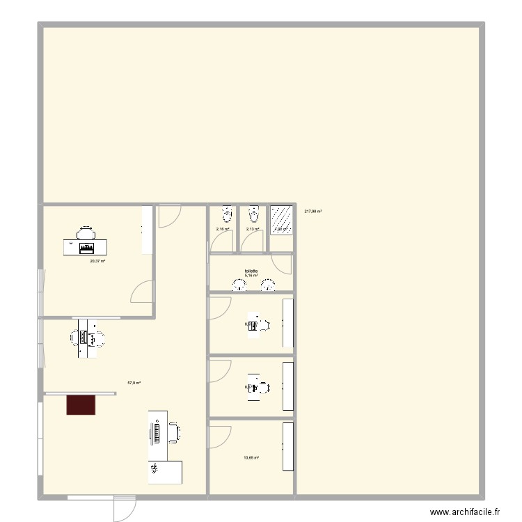 bâtiment . Plan de 10 pièces et 335 m2