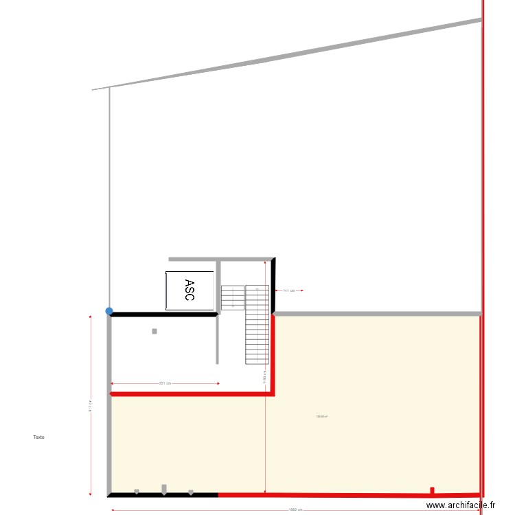 1er etage tarascon. Plan de 1 pièce et 137 m2
