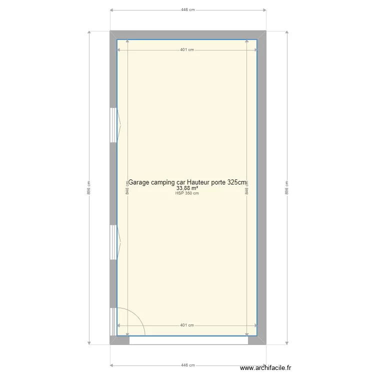 garage camping car. Plan de 