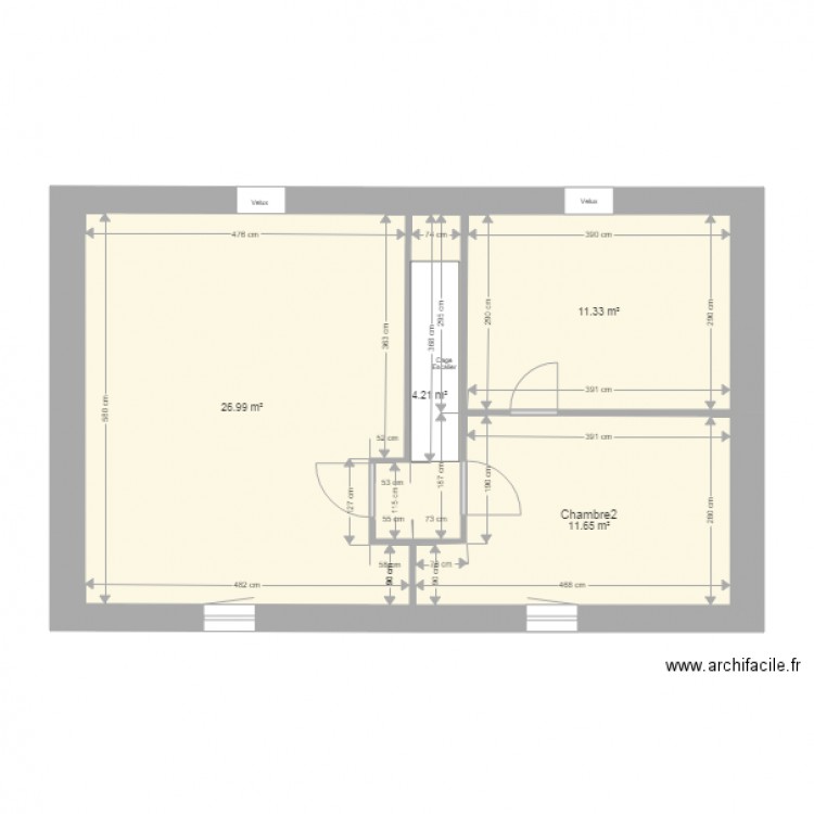 Guimaec Gauche Etage. Plan de 0 pièce et 0 m2