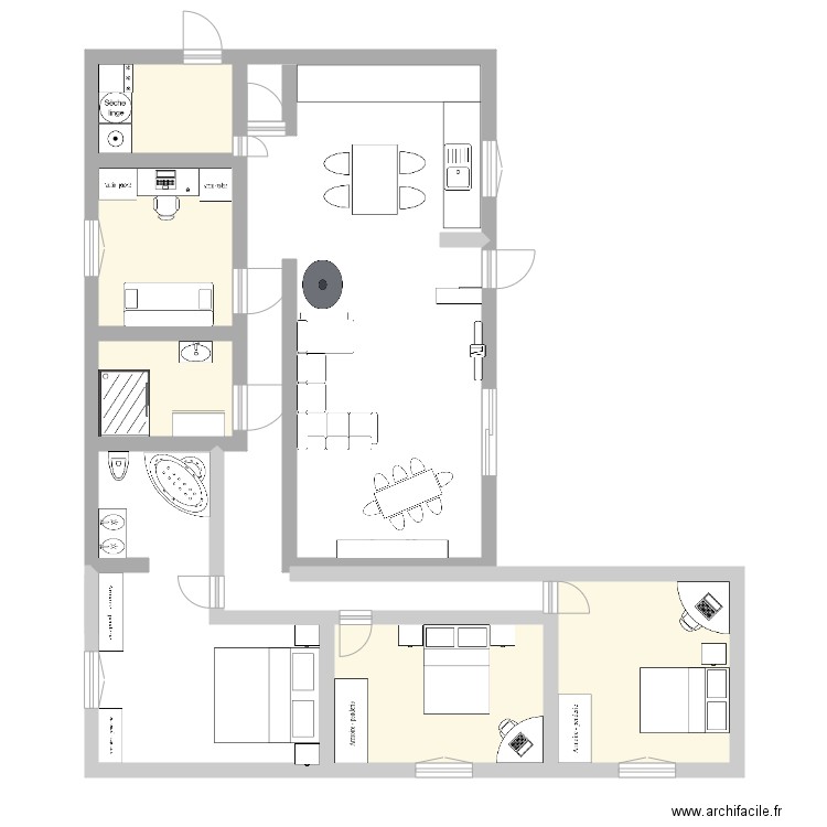 agrandisement finis. Plan de 0 pièce et 0 m2