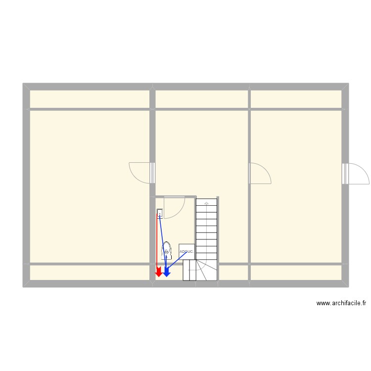 DAVID/GAUCHER - ETAGE plomberie alimentation. Plan de 0 pièce et 0 m2