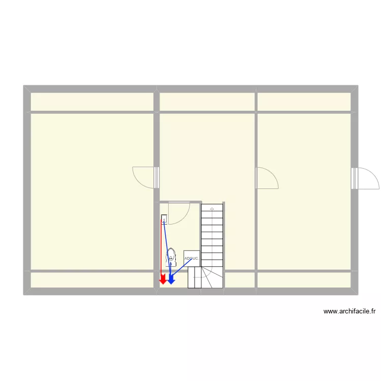 DAVID/GAUCHER - ETAGE plomberie alimentation. Plan de 