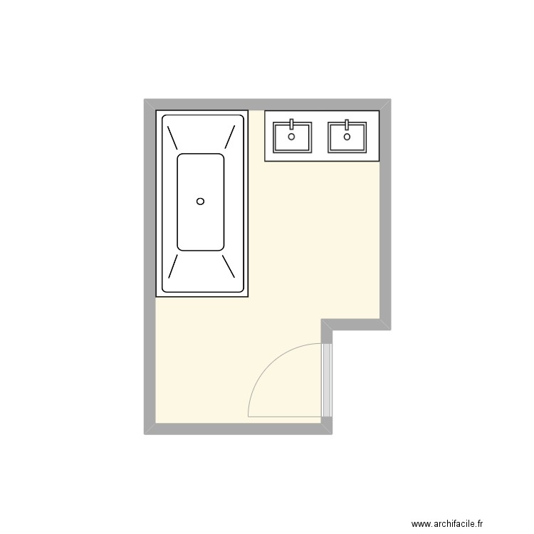 Collin SDB existant. Plan de 0 pièce et 0 m2