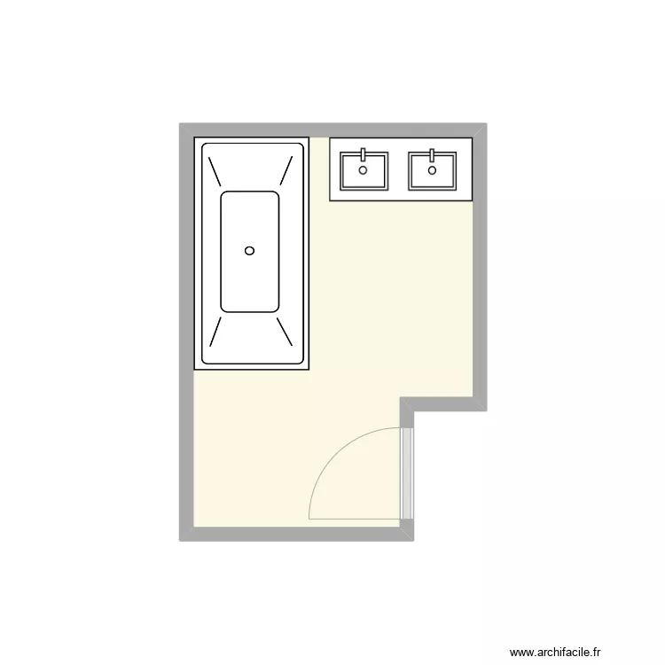 Collin SDB existant. Plan de 