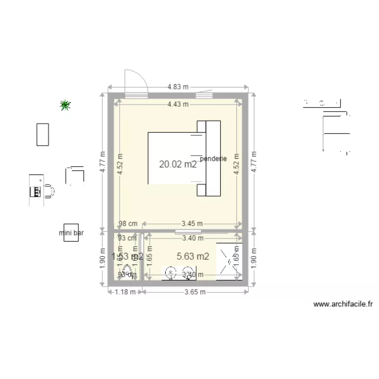 chambre hote100. Plan de chambre hote100. Plan de