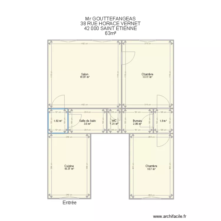 gouttefangeas. Plan de 