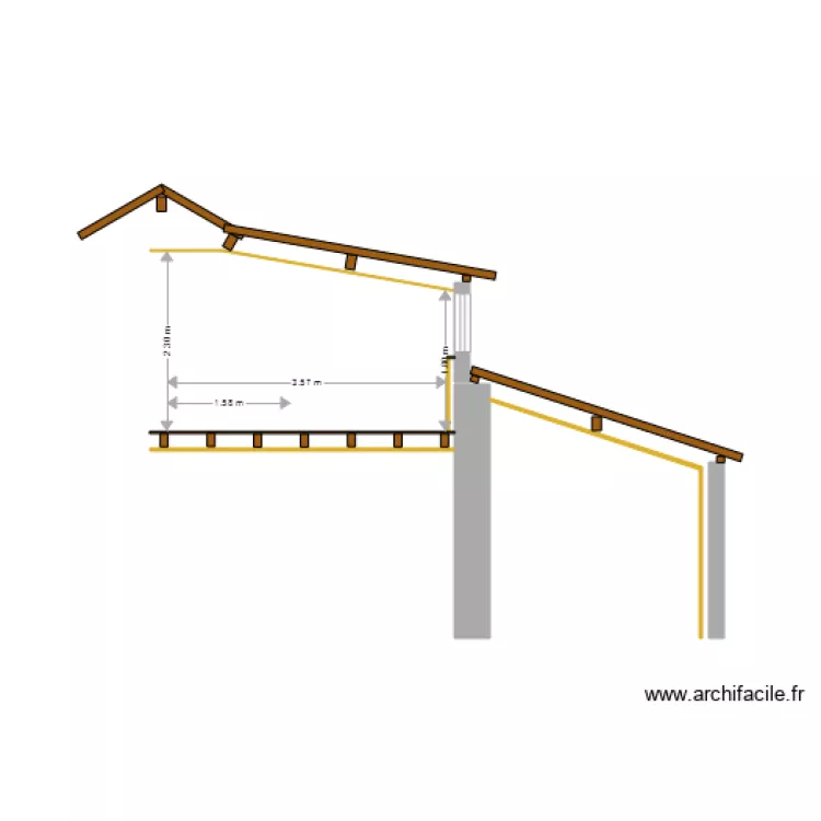 coupe apr&eacute;s modif. Plan de 