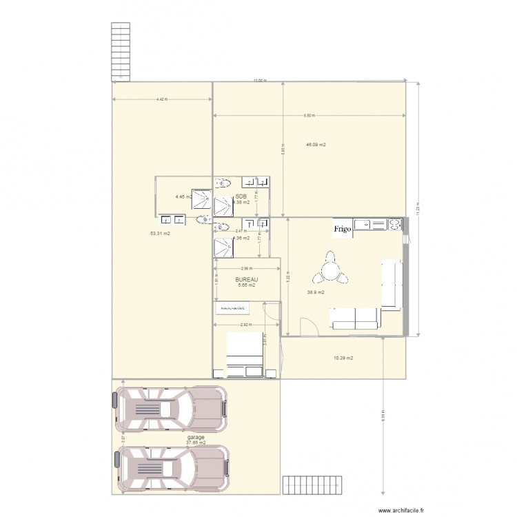 plan architecte confirmation rdc. Plan de 0 pièce et 0 m2