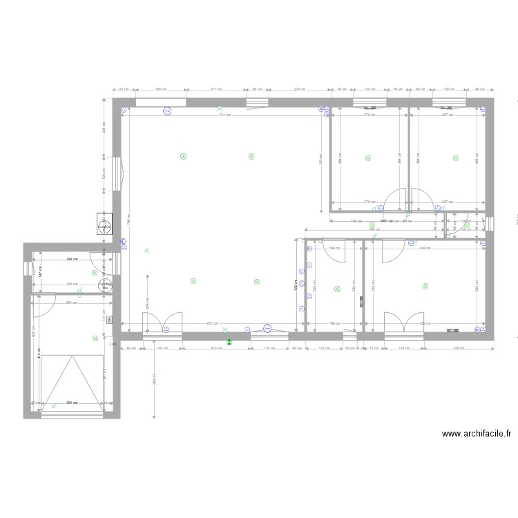 Maison electricite. Plan de 0 pièce et 0 m2