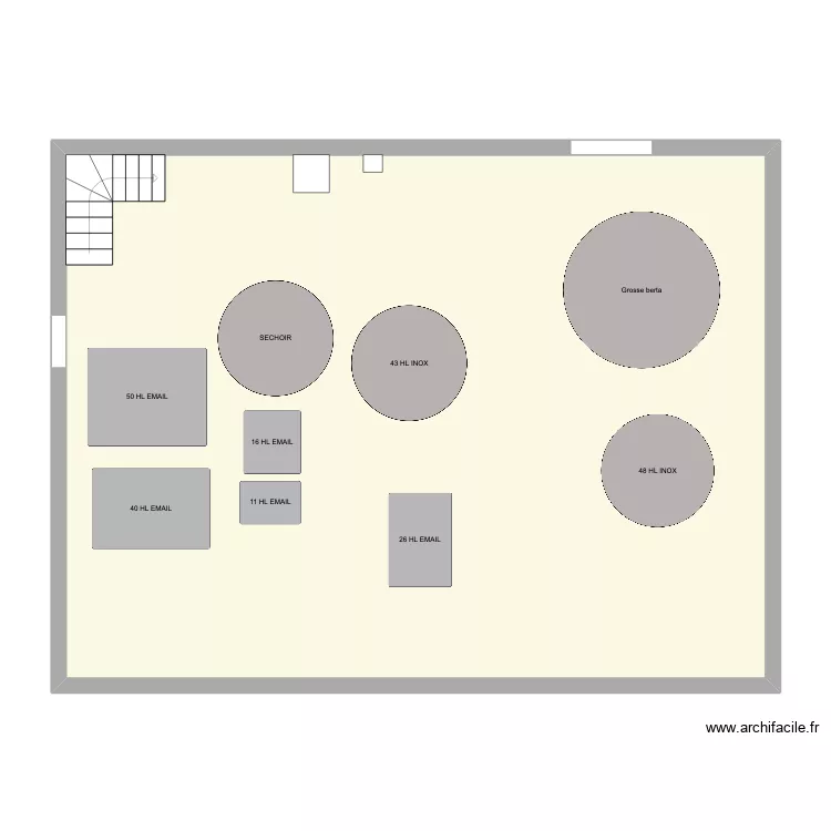 cuverie vendanges. Plan de 